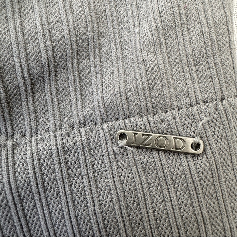 Izod Ribbed Gray Sports Bra - Picture 6 of 12